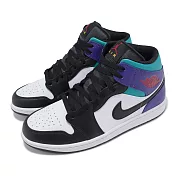 Nike 休閒鞋 Air Jordan 1 Mid 男鞋 黑 紫 AJ1 一代 喬丹 中筒 DQ8426-154