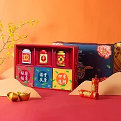 【春節禮盒】無藏_新年公益茶食禮盒Q4喜慶大禮盒-【平安】綜合澎湃茶食禮 (3小茶罐+3茶食)