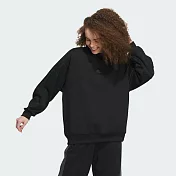 ADIDAS WORD SWEATSHIRT 女圓領套頭衫-黑-IK9888 XL 黑色