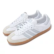 adidas 休閒鞋 Samba OG W 女鞋 雲白 光暈藍 復古 生膠底 經典 德訓鞋 愛迪達 IE0877