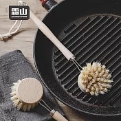 【日本霜山】北歐風木柄天然椰棕鍋刷