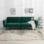 IDEA-北歐質感短絨三段沙發床(三色可選) 綠色