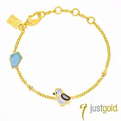 【Just Gold 鎮金店】冰川珍奇 黃金手鍊(企鵝)