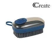 【CC家居】多功能液壓可換頭清潔刷(洗衣刷/萬用清潔刷) 藍色