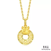 【點睛品】十二生肖 平安扣-馬 黃金吊墜_計價黃金