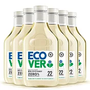 ECOVER宜珂無添加ZERO低敏細緻衣物洗衣精 1000mlx6