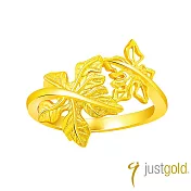 【Just Gold 鎮金店】幸福楓葉 黃金戒指(港圍) 15 黃金