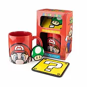 【任天堂】超級瑪利歐 高級禮物組(含馬克杯、杯墊、鑰匙圈)