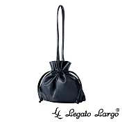 Legato Largo Lusso 抽繩束口肩背托特包- 黑色