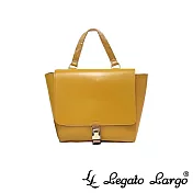 Legato Largo 簡約圓潤感方形手提斜背兩用包- 芥末黃
