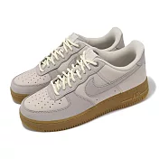 Nike 休閒鞋 Air Force 1 07 WB 男鞋 米白 棕 皮革 生膠底 AF1 經典 低筒 FD3365-001