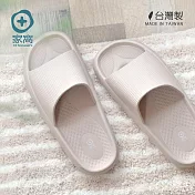 【+O家窩】MIT 雅漫EVA輕量釋壓厚軟底防滑拖鞋-男女款/多色可選- 香頌奶茶(26cm)