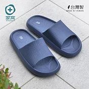 【+O家窩】MIT 雅漫EVA輕量釋壓厚軟底防滑拖鞋-男女款/多色可選- 海軍藍(27cm)
