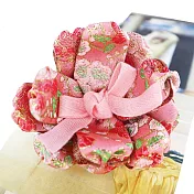 【PinkyPinky Boutique】喜氣華麗織錦花朵 髮束 (粉紅色)
