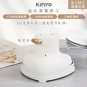 KINYO小幸熨迷你蒸氣熨斗/手持式電熨斗 (HMH-8420) 乾濕熨燙/360度零死角 象牙白