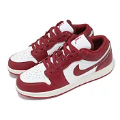 Nike 休閒鞋 Air Jordan 1 Low GS 大童 女鞋 紅 白 AJ1 低筒 一代 FJ3465-160