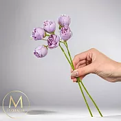 【Floral M】奧斯丁紫色牡丹仿真花花材（9入組）