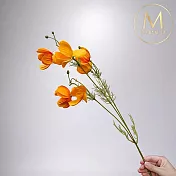 【Floral M】初戀少女黃色波斯菊仿真花花材 （3入組）