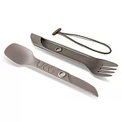 長毛象-美國【UCO】SWITCH SPORK UTENSIL SET WITH TETHER / 多功能切換餐具組 / 刀叉餐具 / 無雙酚A /戶外用叉匙 耐熱240 灰色
