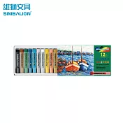 雄獅 OPL-12 大支粉蠟筆12色