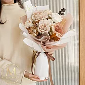 【Floral M】經典海鹽太妃糖永生香氛擴香花束