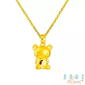 甜蜜約定2SWEET 神采奕奕拉拉熊Rilakkuma硬金墜子  送白鋼項鍊