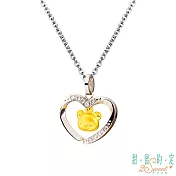 甜蜜約定2SWEET 祝福拉拉熊Rilakkuma黃金/白鋼墜子 送白鋼項鍊