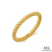 【點睛品】復古扭紋 黃金戒指 港圍10號