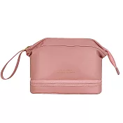 丹丹有品 雙層皮革雲朵化妝包 粉