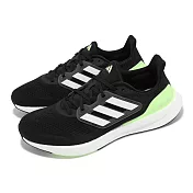 adidas 慢跑鞋 Pureboost 23 男鞋 寬楦 黑 綠 Boost 緩震 透氣 運動鞋 愛迪達 IF9657 26cm BLACK/GREEN