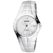 LICORNE 焦點未來都會時尚機械腕錶-銀白