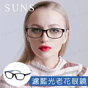 MIT抗紫外線濾藍光老花眼鏡 時尚牛仔紋路 高硬度耐磨鏡片 配戴無暈眩感 75度