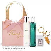 HERMES 愛馬仕 香水新年組[尼羅河花園15ml+橘綠之泉15ml+招財掛飾+禮袋]-國際航空版