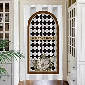 【巴芙洛】清新綠葉打孔長門簾120x200cm送桿子(風水簾/窗簾/拉簾/隔簾/長門簾/空調門簾) DKML-005