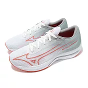 Mizuno 慢跑鞋 Wave Rebellion Sonic 2 男鞋 灰 橘 避震 波浪片 運動鞋 美津濃 J1GC2430-01