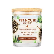 【PET HOUSE】室內除臭寵物香氛蠟燭-木蓋255g-翡翠松林