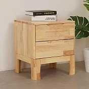 Homelike 喜家居二抽實木床頭櫃(2340)