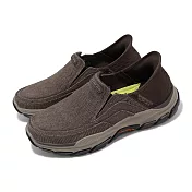 Skechers 休閒鞋 Respected-Holmgren Slip-Ins 男鞋 棕 帆布 緩震 無鞋帶 懶人鞋 204809BRN