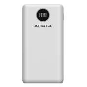 ADATA 威剛 數位顯示電量20000mAh 3孔輸出 快充行動電源 P20000QCD 白色