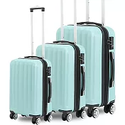 KANGOL - 英國袋鼠海岸線系列ABS硬殼拉鍊三件組行李箱 - 多色可選 粉藍綠