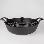 福介商店 日本南部鐵器 鑄鐵鍋 巖鑄 平底油炸鍋 25cm