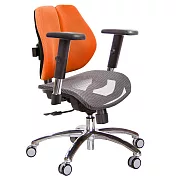 GXG 低雙背網座 電腦椅(鋁腳/SO金屬扶手)  TW-2803 LU5