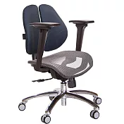 GXG 低雙背網座 電腦椅(鋁腳/3D升降扶手)  TW-2803 LU9