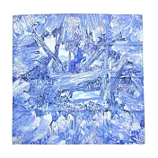 Hermes 愛馬仕 La Vallee de Cristal 90 cm手工捲邊斜紋真絲方巾 藍