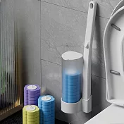 CS22 一次性替換頭+壁掛式馬桶刷組合(18個替換頭/入) 薰衣草組合(替換*18)