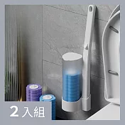 CS22 一次性替換頭+壁掛式馬桶刷組合(18個替換頭/入)-2入 薰衣草組合(替換*36)