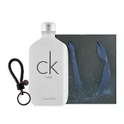 Calvin Klein CK ONE中性淡香水情人節禮[100ml+手工編織皮革鑰匙扣](附提袋)-情人節獻禮-公司貨