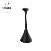 【義大利UBIQUA】Pinup 摩登曲線風USB充電式檯燈(大款)- 純黑
