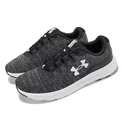 Under Armour 慢跑鞋 W Charged Impulse 3 Knit 女鞋 黑 白 透氣 緩衝 運動鞋 UA 3026686001