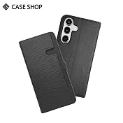 CASE SHOP Samsung S24 前收納側掀皮套- 黑色